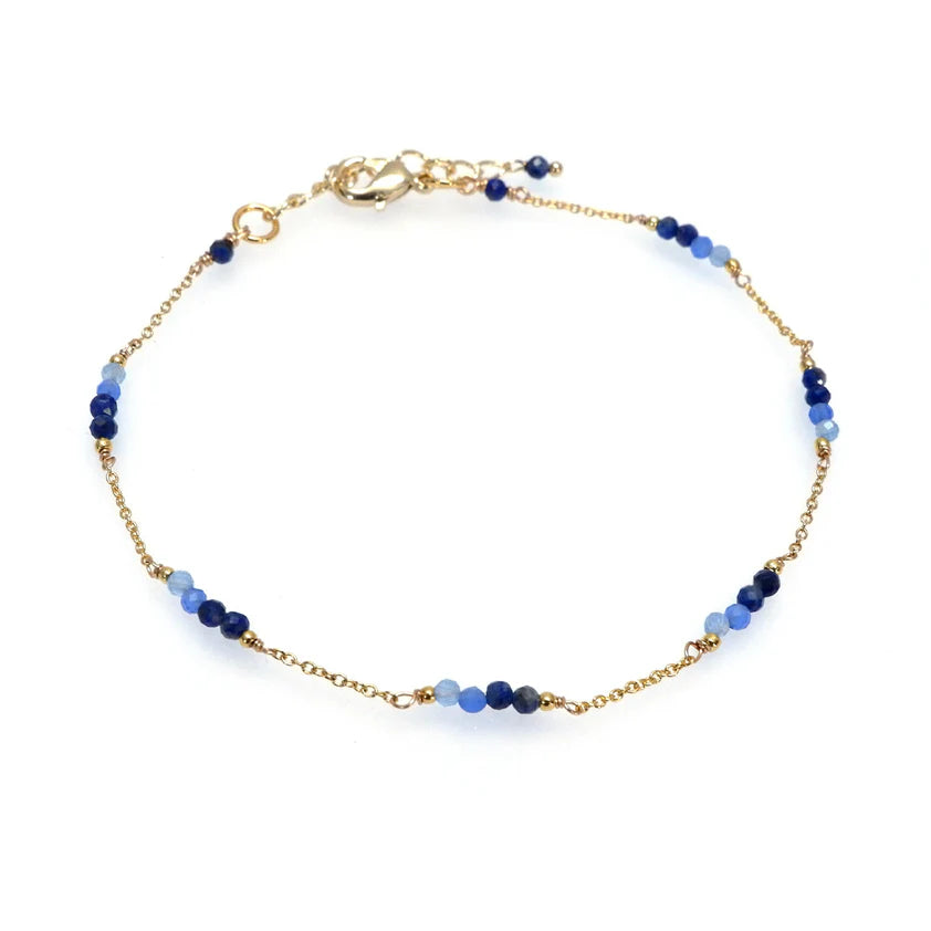 Handcrafted Dark Blue Lapis Bracelet