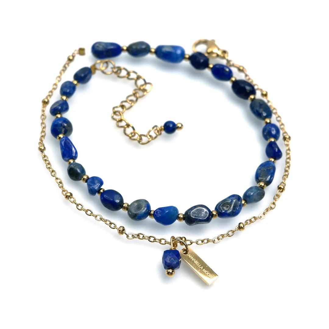 Handcrafted Double Strand Gemstone Bracelet