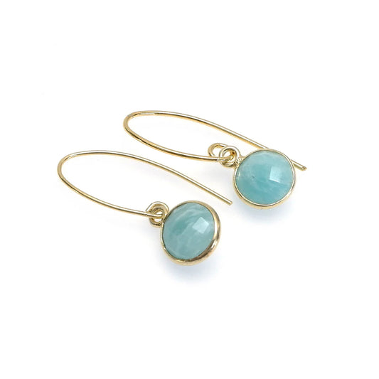 Handcrafted Gemstone Earrings - Amazonite Drop