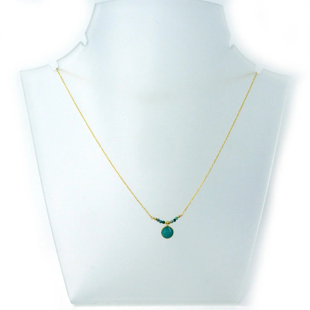 Handcrafted Gemstone Necklace - Amazonite and African Turquoise